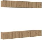 vidaXL TV-Schrank-Set Wandmontiert 6-Tlg Artisan-Eiche 80 x 30 x 30 cm 3393476
