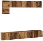 vidaXL TV-Schrank-Set 5-Tlg Altholz 100 x 30 x 30 cm Holzwerkstoff 3393195