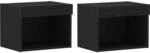vidaXL TV-Schrank 2 Stk Schwarze Eiche 40 x 30 x 30 cm Holzwerkstoff 863103