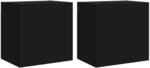 vidaXL TV-Wandschr&auml;nke 2 Stk Schwarz 40,5x30x40 cm Holzwerkstoff 836899