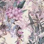 Bricoflor Bunte Blumentapete Rosa Creme Gr&uuml;n Vintage Tapete Mit Gro&szlig;en Blumen F&uuml;r