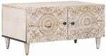 vidaXL Couchtisch Wei&szlig; 80 x 50 x 40 cm Massivholz Mango 4018373