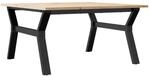 vidaXL Couchtisch Y-Gestell 80x80x45cm Massivholz Kiefer und Stahl 3282707