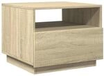 vidaXL Couchtisch mit LED-Leuchten Sonoma-Eiche 50x49x40 cm 839828