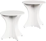vidaXL Couchtisch 2 Stk Wei&szlig; 46 x 46 x 47 cm Massivholz Kiefer 873566