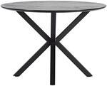 Homestyle4u Esstisch 100 cm Metallbeine Schwarz Grau K&uuml;che Esszimmer 2844