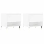 vidaXL Couchtische 2 Stk Wei&szlig; 50x46x50 cm Holzwerkstoff 830893
