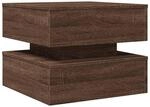 vidaXL Couchtisch mit LED-Leuchten Braun Eichen-Optik 50x50x40 cm 839860