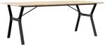 vidaXL Esstisch Y-Gestell 200x100x75cm Massivholz Kiefer und Gusseisen