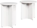 vidaXL Couchtisch 2 Stk Wei&szlig; 41,5 x 41,5 x 41 cm Massivholz Kiefer 873548
