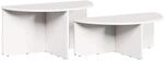 vidaXL Couchtisch 2 Stk Wei&szlig; 79 x 39,5 x 40 cm Massivholz Kiefer 873536
