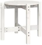 vidaXL Couchtisch Wei&szlig; &Oslash; 52,5x45 cm Massivholz Kiefer 822308