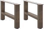vidaXL Couchtischbeine Naturstahl 2 Stk 50x30-31 cm Stahl 4013263