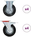 vidaXL 8 Stk Rollen 125 mm 278046