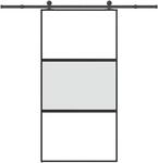 vidaXL Schiebet&uuml;r mit Beschlag 102,5x205 cm Hartglas & Aluminium 3332952