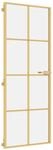 vidaXL Innent&uuml;r Schlank Golden 76x201,5 cm Hartglas und Aluminium 155140