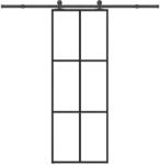 vidaXL Schiebet&uuml;r mit Beschlag 76x205 cm ESG-Glas & Aluminium 3332818