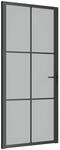 vidaXL Innent&uuml;r 93x201,5 cm Schwarz Mattglas und Aluminium 350558