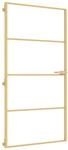 vidaXL Innent&uuml;r Schlank Golden 102,5x201,5 cm Hartglas und Aluminium 155139