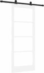 vidaXL Schiebet&uuml;r ORKDAL Wei&szlig; 83 x 202 cm Massivholz Kiefer und Glas 3332110