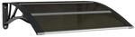 vidaXL T&uuml;rvordach Schwarz 80x75 cm Polycarbonat 153587