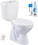 Belvit Stand-WC Dusch-WC mit Taharet-/Bidetfunktion und Senkrechtem Bodenabgang inkl.