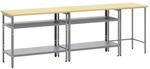 vidaXL Werkbank-Set 3-Tlg Beige und Grau Pulverbeschichteter Stahl 3321391