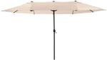 Leco Marktschirm 460 cm x 270 cm Beige mit Kurbelmechanik