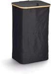 Zeller W&auml;schesammler mit Tragetasche 69 cm x 34 cm x 41,5 cm Schwarz