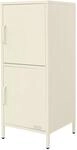 ML-Design Aktenschrank 40x101,5x40 cm Creme aus Stahl mit 2 T&uuml;ren