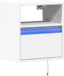 vidaXL TV-Wandschrank mit LED-Beleuchtung Wei&szlig; 41x31x45 cm 852313