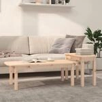 vidaXL 2-Tlg Couchtisch-Set Massivholz Kiefer 822362