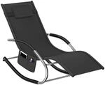 Tectake Gartenliege Taya Ergonomisch Mit Komfort Schwingbewegung Geschwungene