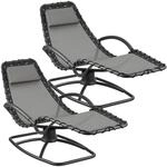 Tectake Gartenliege Toulon Ergonomisch Mit Komfort Schwingbewegung Bequeme...