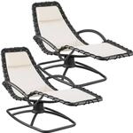 Tectake Gartenliege Toulon Ergonomisch Mit Komfort Schwingbewegung Bequeme...