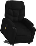 vidaXL Elektrischer Massagesessel mit Aufstehhilfe Schwarz Stoff Modell 10