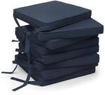 Beautissu 8er Set Loft SK Stuhlkissen 45x40 cm mit B&auml;ndern Rutschfest...