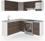 Vicco Rick Eckk&uuml;che Wei&szlig;/Edelgrau 187 x 167 cm AP MarmorRick ohne E-Ger&auml;te
