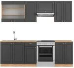Vicco Fame-Line K&uuml;chenschr&auml;nke Anthrazit Landhaus/Goldkraft Eiche 240 cm ohne