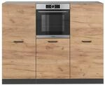 Vicco R-Line K&uuml;chenblock Goldkraft Eiche/Anthrazit 180 cm ohne Arbeitsplatte...