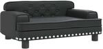 vidaXL Hundebett Schwarz 70x45x30 cm Kunstleder 171889