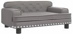 vidaXL Hundebett Grau 70x45x30 cm Kunstleder 171892