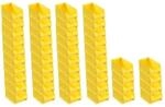 SuperSparSet 48 x Gelbe Sichtlagerbox 3.0 HxBxT 12,5 x 14,5 x 23,5 cm 2,8 Liter