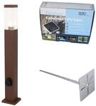 QAZQA Gartenleuchte Rostbraun 80 cm mit Steckdose IP44 Malios