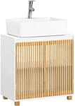 SoBuy Waschbeckenunterschrank Waschtisch Badezimmerschrank Unterschrank BZR125-W