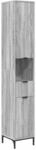 vidaXL Badezimmerschrank mit Speicher Graues Sonoma 31,5 x 33 x 190 cm 883410