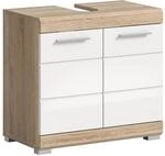 Waschbeckenunterschrank 60 cm x 56 cm x 34 cm Sonoma-Wei&szlig;