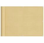 vidaXL Balkon Sichtschutz Sandfarben 75x300 cm 100 % Polyester-Oxford 4000021