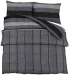 vidaXL Bettw&auml;sche-Set Dunkelgrau 200x200 cm Baumwolle 136421