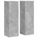 vidaXL Pflanzenst&auml;nder 2 Stk Betongrau 25x25x80 cm Holzwerkstoff 852945